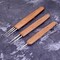 3 Pieces 0.75 mm Dreadlock Crochet Hook Bamboo Needle Weaving Crochet, Include 1 Hook, 2 Hooks, 3 Hooks for Dreadlock Supplies
